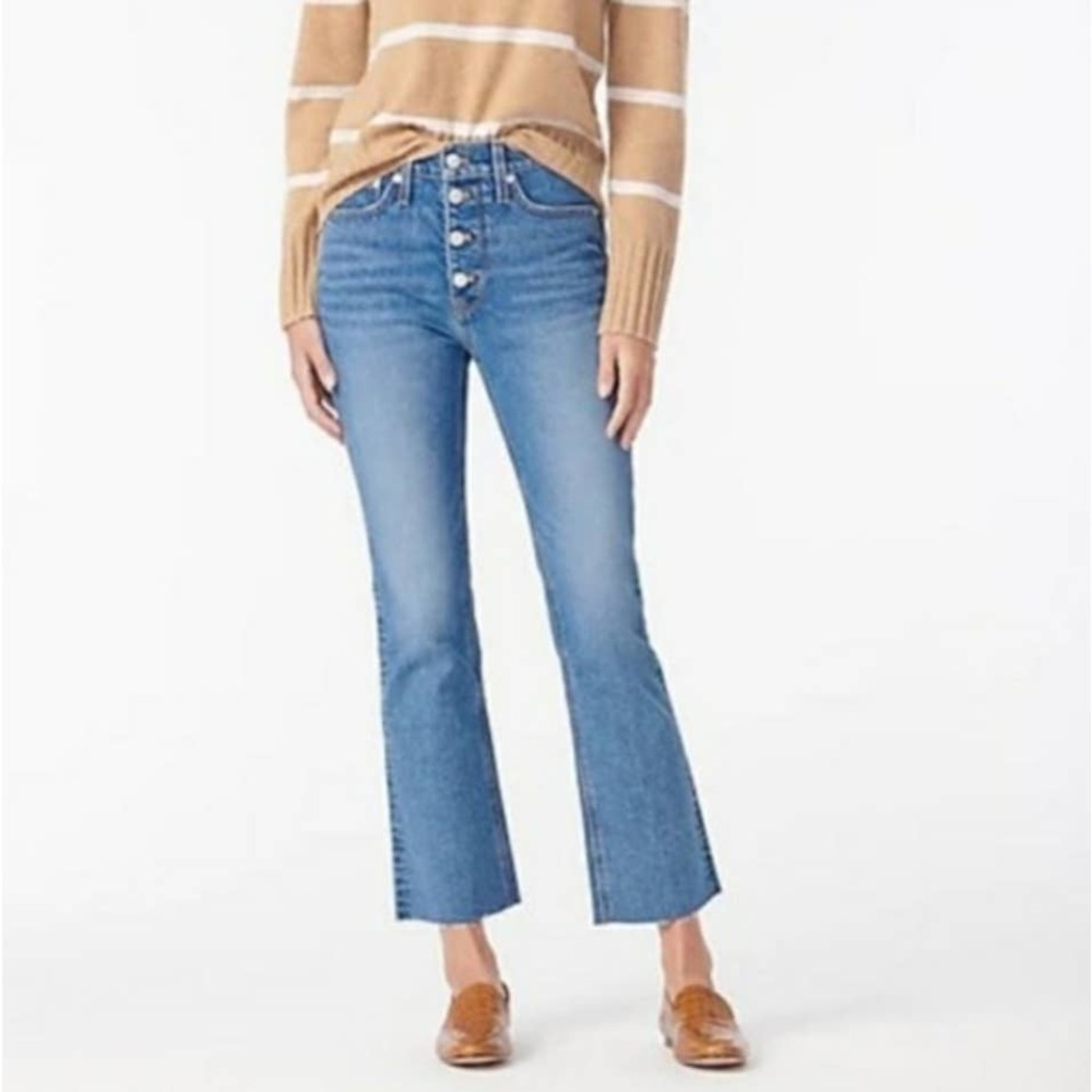 J. Crew Women's 9" Billie Demi Boot Crop Raw Hem Jeans Size 32 / 14